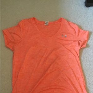Orange Short Sleeve Under Armour Tee